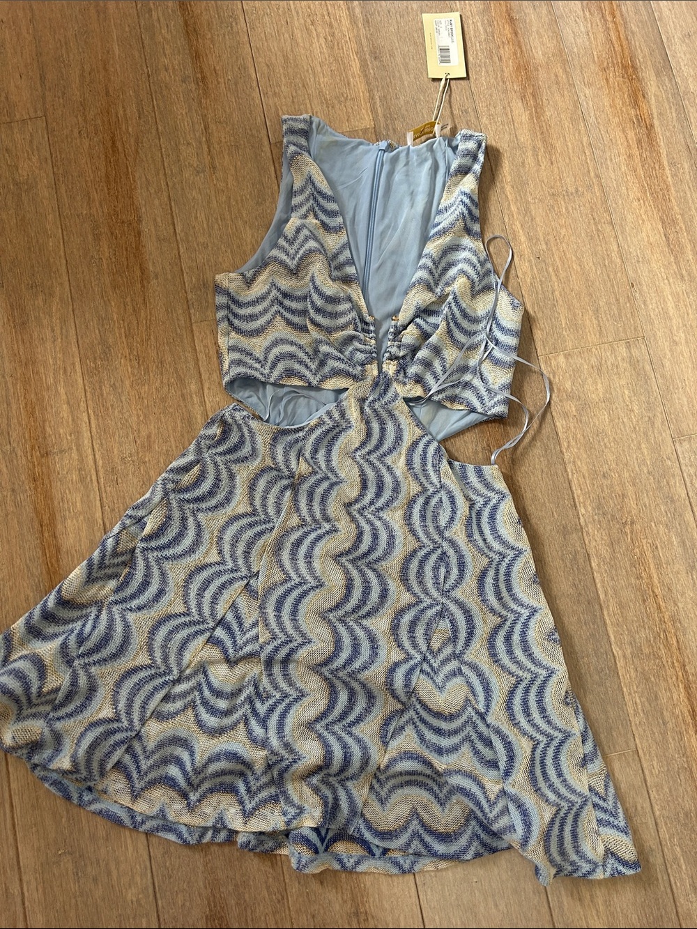 Ramy Brook Hana cut-out minidress textured pattern sz 2